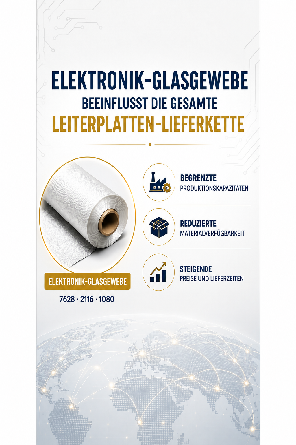 Aktuelles Marktupdate: Warum Elektronik-Glasgewebe die gesamte Leiterplatten-Lieferkette beeinflusst